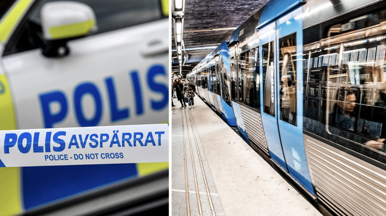 polis, sos alarm, tunnelbana, Stockholm